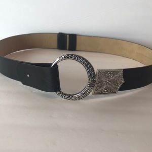 Chico’s Adjustable Black Belt Size S/M